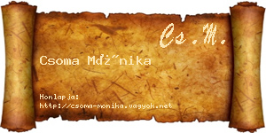 Csoma Mónika névjegykártya